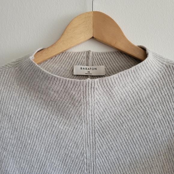 BABATON ARITZIA | Gray Long Sleeve Wool Top - Picture 3 of 8